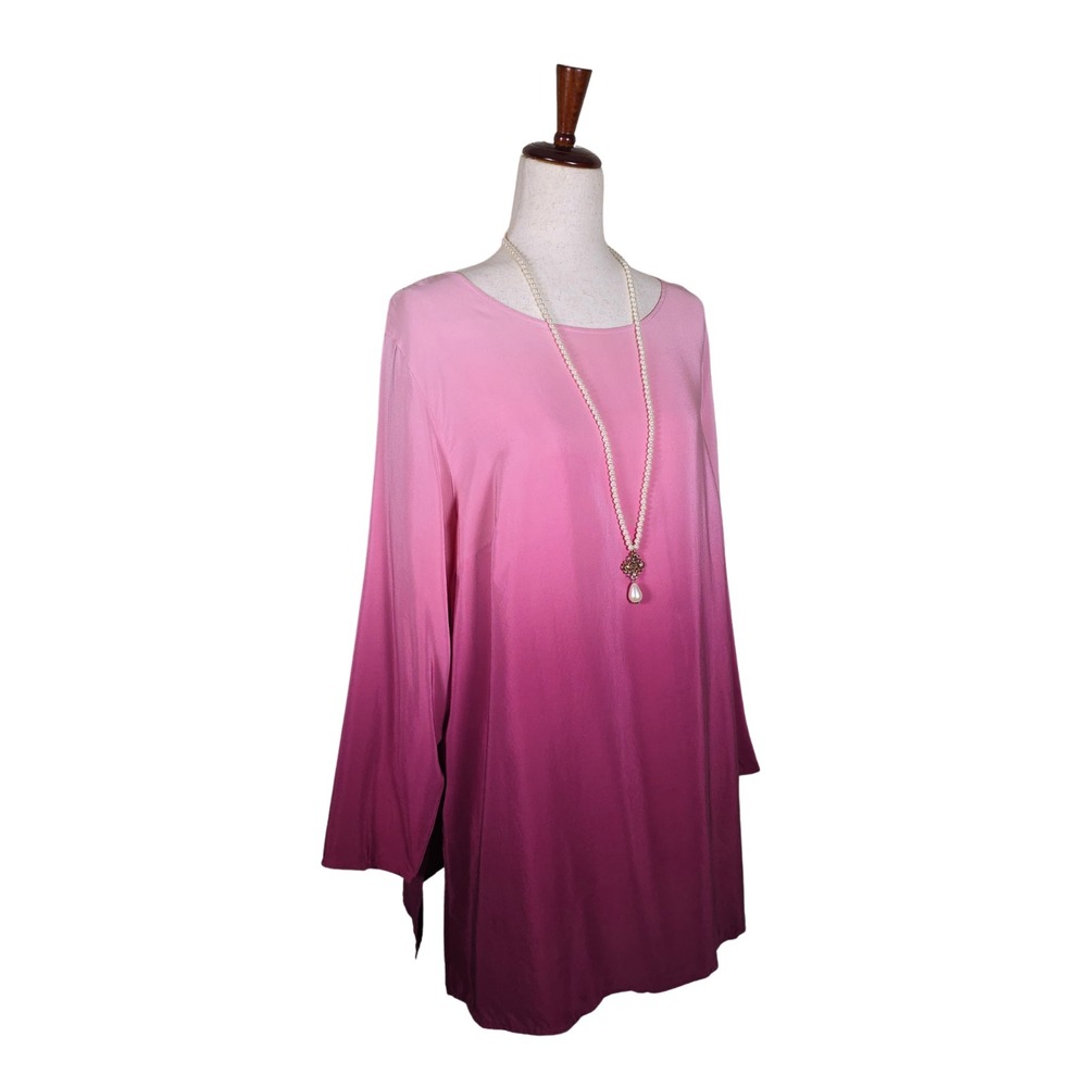 Diane Von Furstenberg Pink Ombre Tunic Top